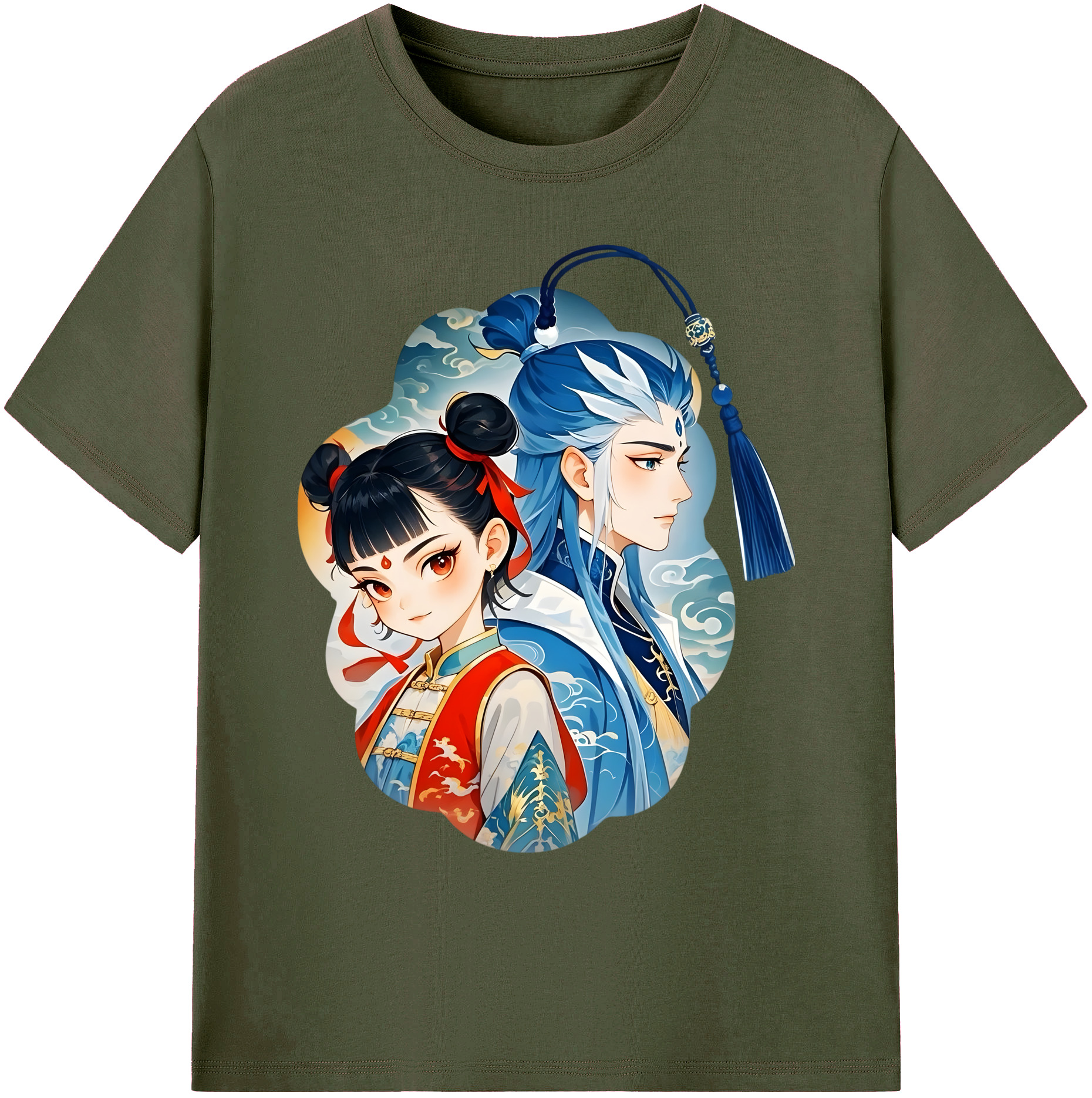 （画像用） Ne Zha 2 ナタ 魔童の大暴れ 綿100％ メンズ半袖Tシャツ｜肌触りやわらか＆通気性